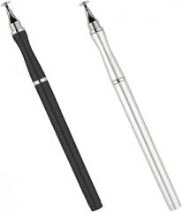 Veemoon 2Pcs Capacitive Stylus Pens for Phones and Tablets, High Sensitivity Electronic Screen Writing Pens, Portable Dual-Ended Touchscreen Stylus Set in Black and White for Universal Use