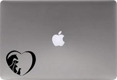 Animal Family Heart Vinyl Decal Sticker for Computer MacBook Laptop Ipad Electronics Home Window Custom Walls Cars Trucks Motorcycle Automobile and More (Black)