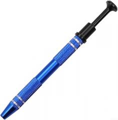 IC Extractor Suction Pen with 4-Claw Stainless Steel Grabber, Anti-Slip Aluminum Handle for Jewelry Beads, Screws and Electronic Component Repair, 12.3cm