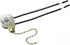 NUOBESTY Golden Pull Chain Switch for Ceiling Easy Installation Wire Design for Fan Lights Appliances Replacement for Canopy Fixtures