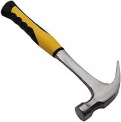 INLIMA Hammer Heavy Duty Round Head Rubber Handle Claw Hammer For Woodworking And Electronic