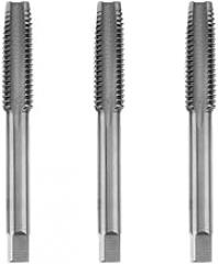 SEIWEI 3pcs Hand Screw Thread Taps Set M10 Metric Thread Screw Taps, High Speed Steel Machine Tapping Threading Repair Tool for Metal/Aluminum/Plastic/Wood, Pitch 1.5mm