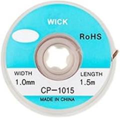 Desoldering Braid Solder Remover,Copper Desoldering Wire for PCB Solder Removal, Flux-for Solder Absorber, Tinned Copper for Electronic Repair, .5M（CP-1015）