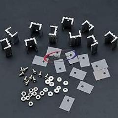 10SET TO-220 Silver Heatsink Heat Sink for Voltage Regulator or MOSFET
