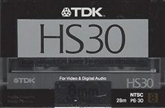 TDK HS30 8mm Video Cassette NTSC LP: 60, SP: 30