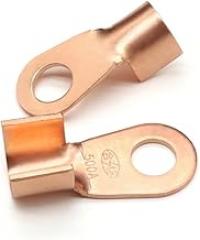 Wire Terminal OT Type 3A 5A 10A 20A 30A 40A 50A 60A 80A Red Copper Bare Nose Lugs Crimp Open Mouth Cable Connector Splice(10A,5 pieces)