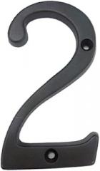 QCAA Traditional Heavy Solid Brass House Number 2, 4