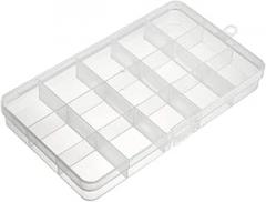 XYWHPGV Component Storage Box - Plastic Fixed 15 Grids Electronic Component Containers Tool Boxes Clear White 170x100x23mm(6de7e 3d753 46583 7e206 6f41f 27065