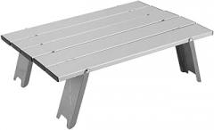 Portable Folding Camping Table - Lightweight Aluminum Outdoor Picnic Side Table (Red Black)(06)