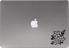 Flower Corner ORN Version 1 Right Vinyl Decal Sticker for Computer MacBook Laptop Ipad Electronics Home Window Custom Walls Cars Trucks Motorcycle Automobile and More (Black)