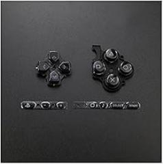 Gametown Replacement Buttons Kit ABXY D-Pad Rubber Buttons for PSP 3000 Slim Console - Black