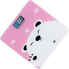 Multi Functional Digital Weight Scale with Indoor Temperature Detector High Precision Electronic Adult Weighing Machine in Pink Display for Family Health Monitoring