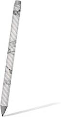 MightySkins Carbon Fiber Skin for Microsoft Surface Pen - White Marble | Protective, Durable Textured Carbon Fiber Finish | Easy to Apply, Remove, and Change Styles | Made in The USA