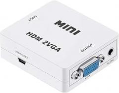 1080P HDMI to Video Converter with 3.5mm Audlo to HDMI Converter HDMI-Compatible Adaptier for PC Laptop Tablet Displayer New 2026 High for Reliable Electronic Component, Precision, Stable Performance