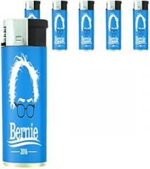 Bernie Sanders Lighters S6 Set of 5 Electronic Flame Cigarette Smoking Presidential Candidate