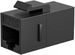 12PCS RJ45 CAT6 Coupler Female to Female Plug-in Coupler, UTP CAT6(Black 12PCS)