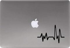 Heartbeat Line Version 2 Vinyl Decal Sticker for Computer MacBook Laptop Ipad Electronics Home Window Custom Walls Cars Trucks Motorcycle Automobile and More (Black)