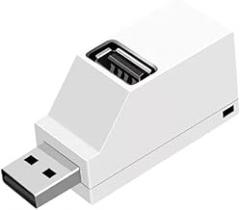 Mini Portable Port USB Hub USB Expander for Laptop White Color High Performance Electronic Components Hot Swappable USB Adapter