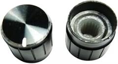 10PCS/Lot Black Metal 6 Mm Knurled Shaft Insert Dia. Potentiometer Control Knobs Switch Knob 15mm X 16.5mm Height New 2025 High for Reliable Electronic Component, Precision, Stable Performance