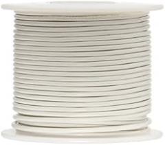 28 AWG Gauge Stranded Hook Up Wire, 1000 ft Length, White, 0.0126