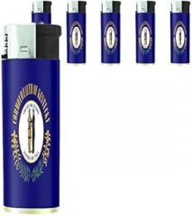 Kentucky State Flag Lighters S1 Set of 5 Electronic Flame Cigarette Smoking
