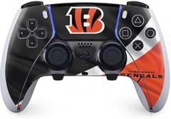 Skinit Decal Gaming Skin Compatible with PS5 DualSense Edge Pro Controller - Officially Licensed NFL Cincinnati Bengals Design