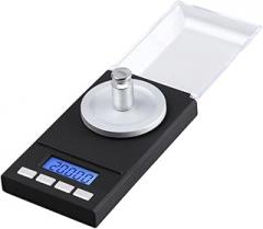 100g Mini Electronic Jewelry Scale High Precision for Gold Gems Herbs Includes Calibration Weights Tweezers Tray No Batteries Compact and Easy to Use