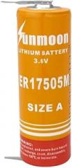 1pcs ER17505M 3.6V 2800mAh Size A Non-Rechargeable Lithium Battery (Soldering Feet)