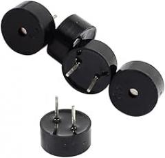 3V 5V 2 Pin Active Buzzer Alarm Speaker Electromagnetic Continuous Beep Active Piezo Buzzers Fit for Computers Printers Electronic Components 5pcs Black Alarm Speaker