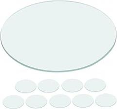 10pcs Transparent Watch Glasses Laboratory Covers Smooth Polished Edges Safe for School Experiments and Home Use Glass Plates for Observation and Evaporation