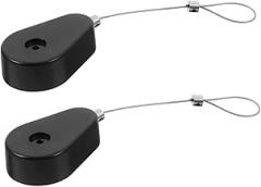 Unomor 2Pcs Retractable Cable Tether Lock Case Automatic Theft Wire Box Telescopic Security Cable Lock for Electronics and Valuables