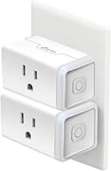 Smart Wi-Fi Outlet Plug 2-Pack, Remote & Voice Control, Wireless Home Automation Compatible with Alexa & Google Assistant, Compact Smart Plugs for Lamps, Fans & Electronics