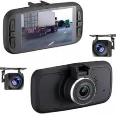 FalconEye Electronics EagleEye 2nd Gen Triple Cam 2K Dashcam, Records 3 Viewpoints Now with WiFi (Dash Cam + No Memory + No Hardwire Kit)