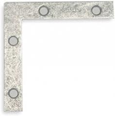 Flat Corner Irons, Steel, 5/8 in W, PK4