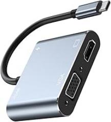 Compatible USB C to VGA Converters Fast Charging and 5Gbps Data Transfer