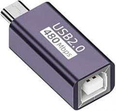 USB B Female Series Converters Adapters for Electronic Keyboards, Piano, Drum, Printers,Scanner Data Transmissio