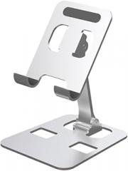 HBJWOV All Metal Aluminum Alloy Desktop Phone Stand, Flat Stand Lazy Folding Phone Stand