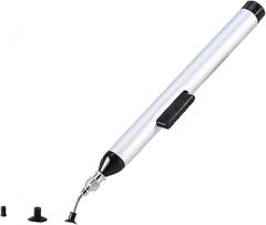 Vacuum Sucking Pen,IC SMD Pick Up Set,Solder Desoldering Pump Sucker Vacuum Suction Pen Remover Tool Fine with 3 Suction Heads for Electronic Repair and PCB Work