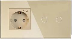 VViFi Smairt Wall Socket Touch Switch 16A Crystal Glass Electrical EU Outlet Plate Panel Controller Work with Tuya Arliexa G00glte Home New 2026 High for Reliable Electronic Component