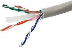 50 Ft Electronic Master CAT6 UTP Cable Network Gray 550 MHz Ethernet High Performance Data CAT-6E Unshielded Twisted Pair CAT-6 Copper Clad 24 AWG PVC Jacket Category 6 Enhanced Data Line