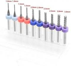 10pcs PCB milling Cutter 1.0-3.0mm Fish Tail milling Cutter milling Cutter Tungsten Carbide Mini end Mill Engraving CNC