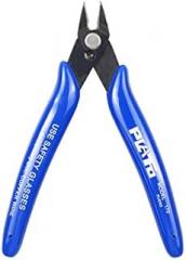 Wire Cutters, Cutting Pliers Wire Flush Cutter Pliers Micro Wire Cutter Precision Sheer Side Cutters Pliers with Spring Rubber Handle for Electronics Jewelry Model Craft 5-Inch (1PC)