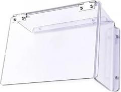 Electric Lock Rain Cover Outdoor, Weatherproof Acrylic Protective Cover for Electronic Door Lock and Access Controller, Water Resistant Enclosure 150 x 110 x 63 mm, Transparent(Left)