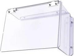 Electric Lock Rain Cover Outdoor, Weatherproof Acrylic Protective Cover for Electronic Door Lock and Access Controller, Water Resistant Enclosure 150 x 110 x 63 mm, Transparent(Left)