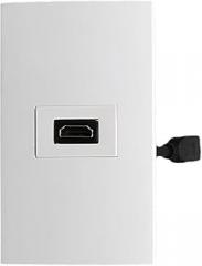One-Port HDMI 2.0 US-Standard Wall Panel Socket with HDMI Cable