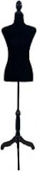 Mannequin Half Scale Female Torso, Fashion Students Display Bust for Designer Beginner's Gift, with Plastic Tripod Base Stand, 4 Colours,Pink (Black)