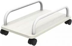 Computer Stand Pc Stand CPU Stand Desktop Computer Bracket Office Removable Pulley Storage Rack Widened Storage Tray Computer Tower Stand Printer Stand(B)