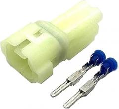 HUABAO 2 Pin 2.2mm Automobile Connectors Power Water Proof Electronic Plug 6187-2804 6180-2451 6187-2801(Lavender,1 Sets)