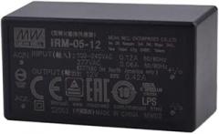 IRM-05-12 Industrial Power Supply, 12V 0.42A 5W, Compact 1.8