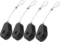 Healifty Retractable Theft Cable Lock Box Wire Security Cable with Adjustable Retractable Wire Holder for Electronic Device Protection and Organized Workspace